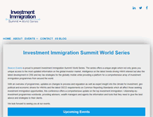 Tablet Screenshot of investmentimmigrationsummit.com
